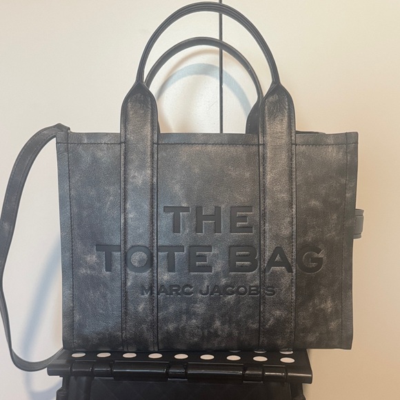 Marc Jacobs Charcoal Leather Tote Bag - Picture 9 of 9